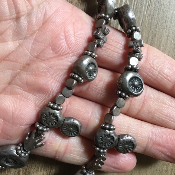 .925 Sterling Silver Shamanic Statement Necklace - Picture 4 of 8